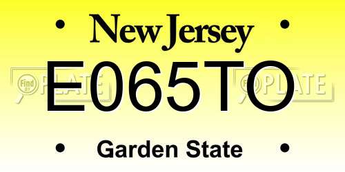 E065TO New Jersey License Plate
