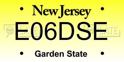 E06DSE New Jersey License Plate