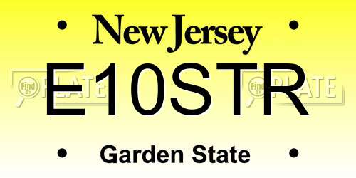 E10STR New Jersey License Plate