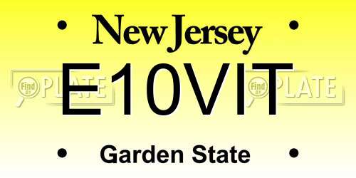 E10VIT New Jersey License Plate