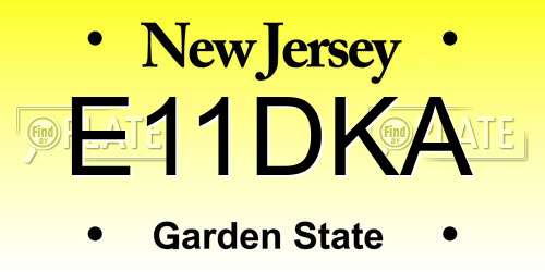 E11DKA New Jersey License Plate