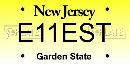 E11EST New Jersey License Plate
