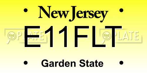 E11FLT New Jersey License Plate