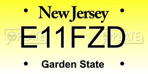 E11FZD New Jersey License Plate
