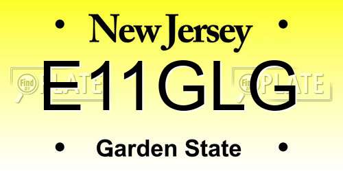 E11GLG New Jersey License Plate