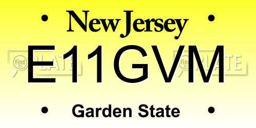E11GVM New Jersey License Plate