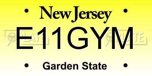 E11GYM New Jersey License Plate