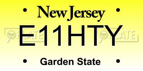 E11HTY New Jersey License Plate
