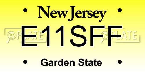 E11SFF New Jersey License Plate