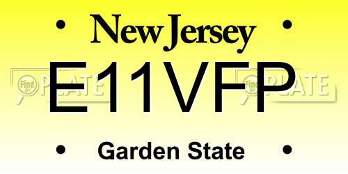 E11VFP New Jersey License Plate