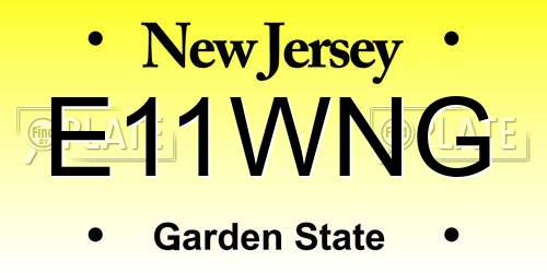 E11WNG New Jersey License Plate