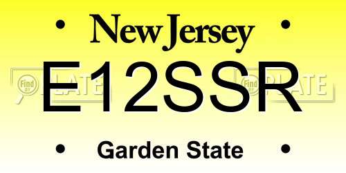 E12SSR New Jersey License Plate