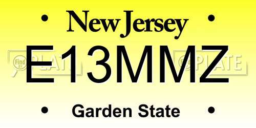 E13MMZ New Jersey License Plate