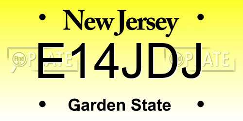 E14JDJ New Jersey License Plate