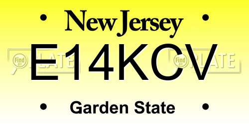 E14KCV New Jersey License Plate