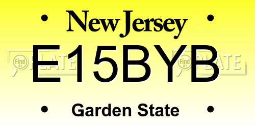 E15BYB New Jersey License Plate
