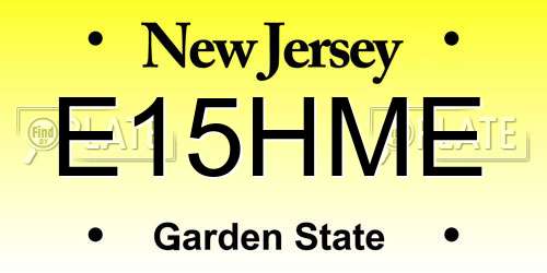E15HME New Jersey License Plate