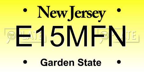 E15MFN New Jersey License Plate