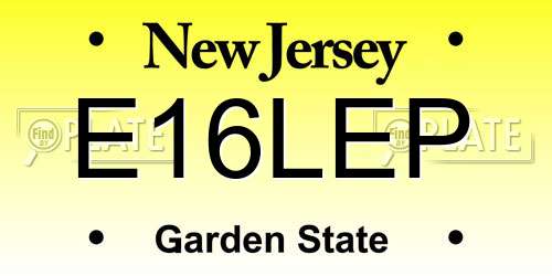 E16LEP New Jersey License Plate