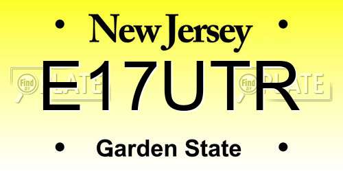 E17UTR New Jersey License Plate