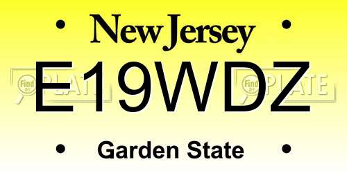 E19WDZ New Jersey License Plate