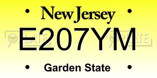 E207YM New Jersey License Plate