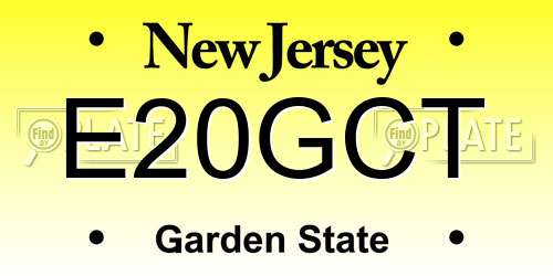 E20GCT New Jersey License Plate