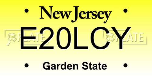 E20LCY New Jersey License Plate