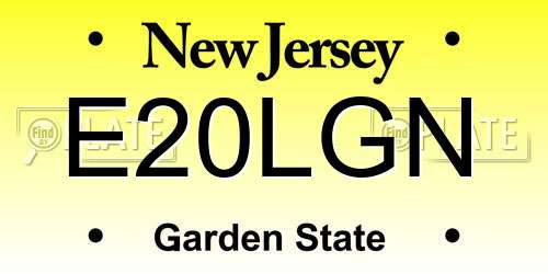 E20LGN New Jersey License Plate