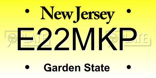 E22MKP New Jersey License Plate