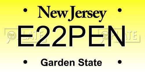 E22PEN New Jersey License Plate
