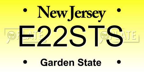 E22STS New Jersey License Plate