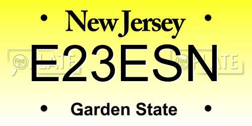 E23ESN New Jersey License Plate