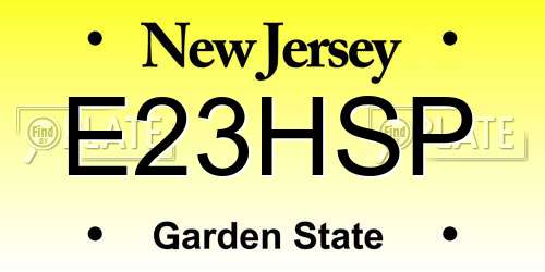E23HSP New Jersey License Plate