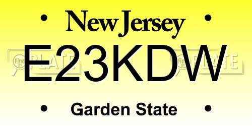 E23KDW New Jersey License Plate