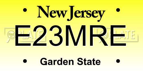 E23MRE New Jersey License Plate