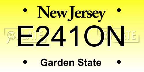 E241ON New Jersey License Plate