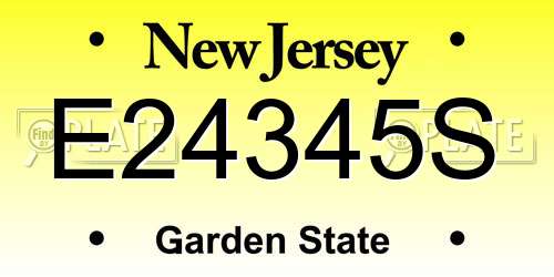 E24345S New Jersey License Plate
