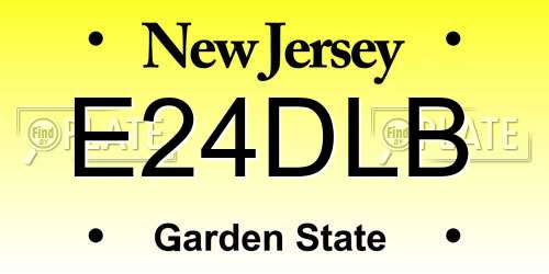 E24DLB New Jersey License Plate