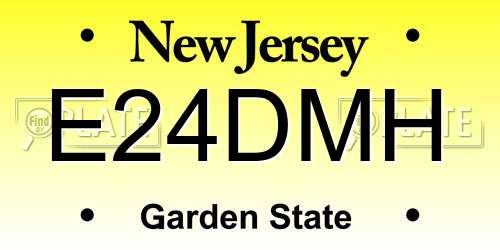 E24DMH New Jersey License Plate