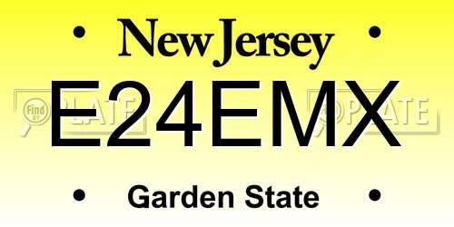 E24EMX New Jersey License Plate