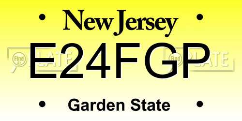 E24FGP New Jersey License Plate