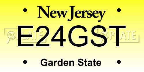 E24GST New Jersey License Plate