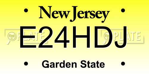 E24HDJ New Jersey License Plate