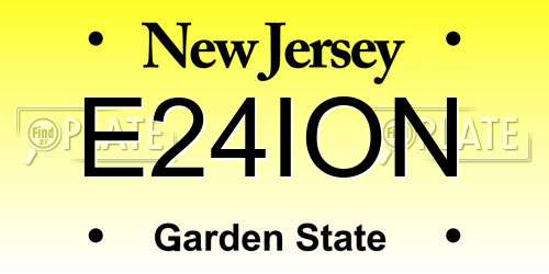 E24ION New Jersey License Plate