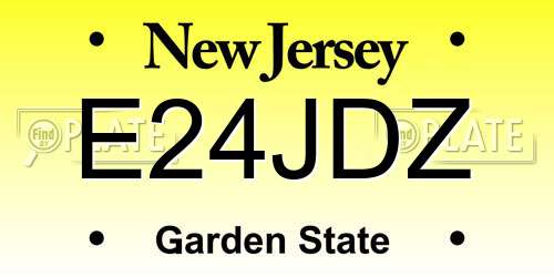 E24JDZ New Jersey License Plate