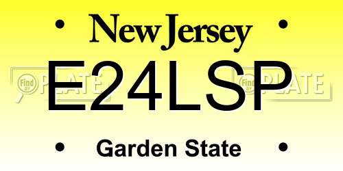 E24LSP New Jersey License Plate