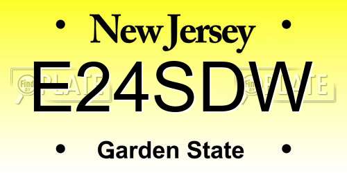 E24SDW New Jersey License Plate