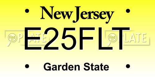 E25FLT New Jersey License Plate