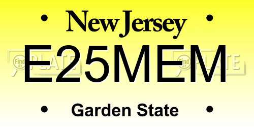 E25MEM New Jersey License Plate